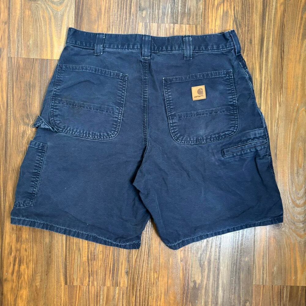Vintage Carhartt Carpenter Shorts 33 Navy Blue Original Fit